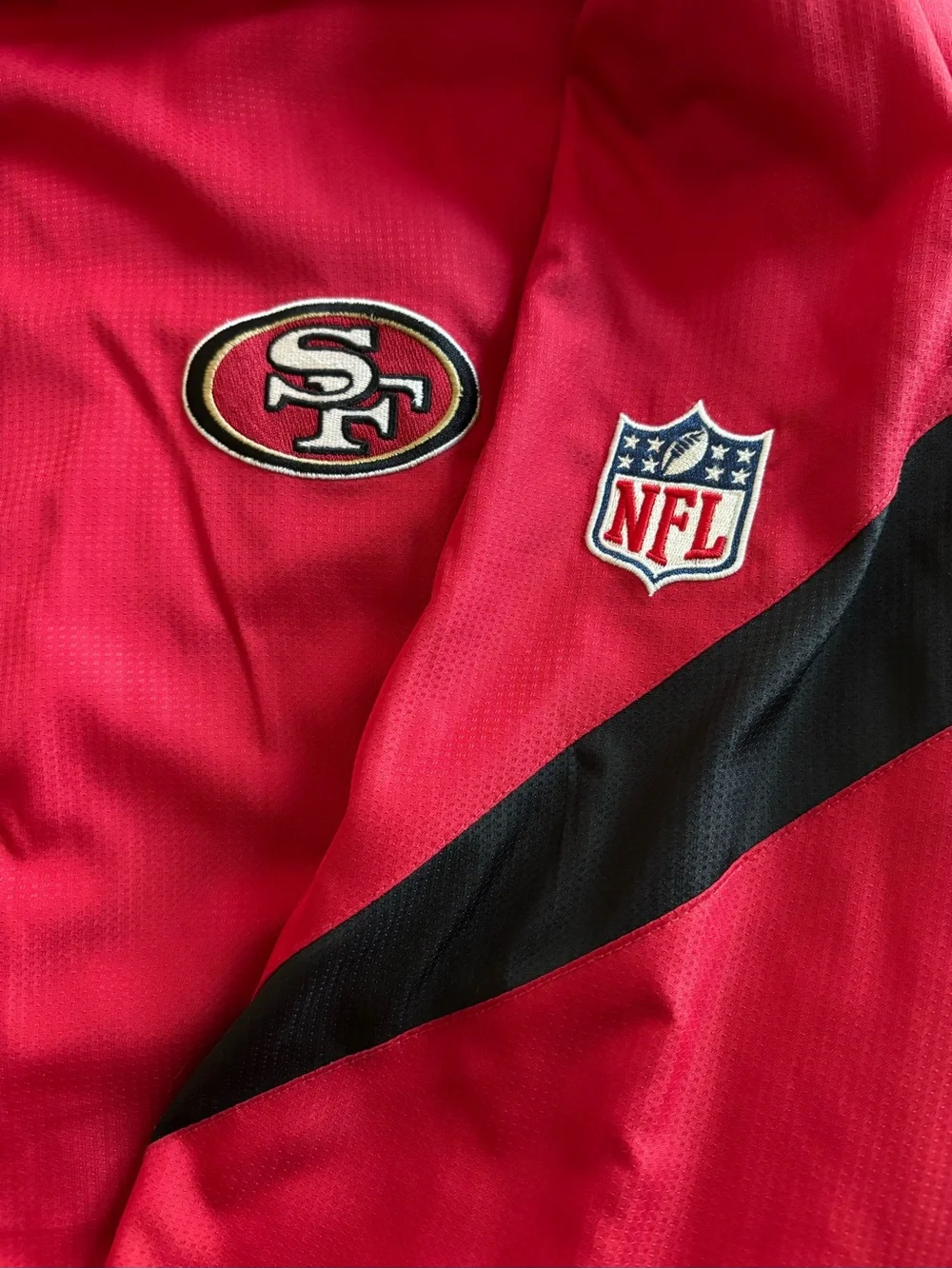 Reebok Red NFL Onfield Jacket with Navy Label